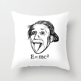 Albert Einstein With E=mc2 Throw Pillow