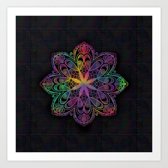 Kaleidoscope Mandala Art Print