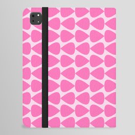 Plectrum Mini Geometric Abstract Pattern in Bright Pink and Light Pink iPad Folio Case