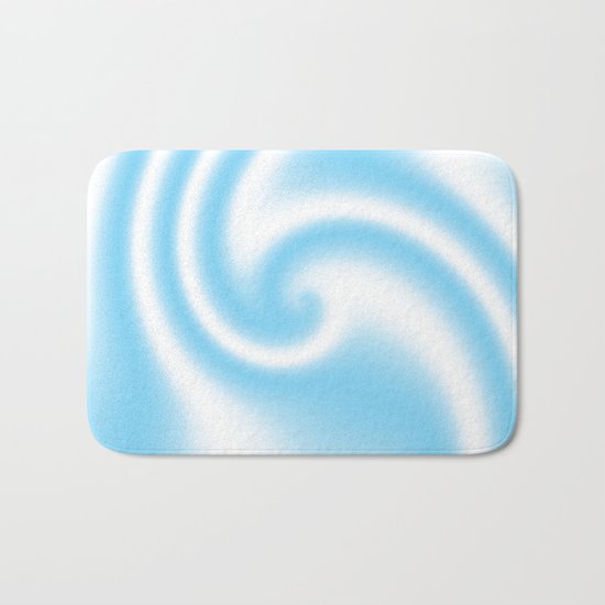 Blue Raspberry Ribbon Candy Fractal Bath Mat
