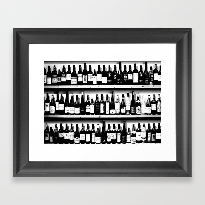 Wine Bottles in Black And White #decor #society6 #buyart Gerahmter Kunstdruck