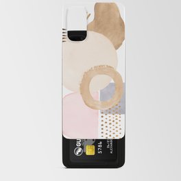 Watercolor pastel beige painted Abstract elements Android Card Case