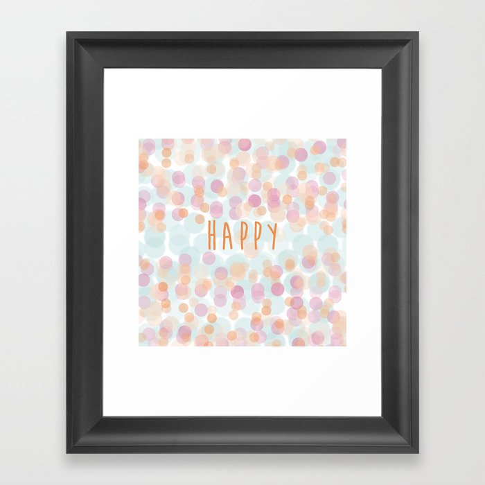 Happy Framed Art Print