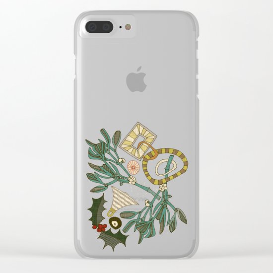 festive berries Clear iPhone Case