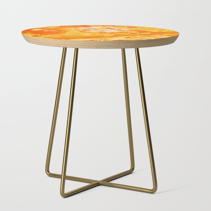 Fruit Punch Yellow Abstract Side Table