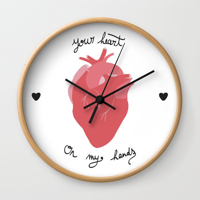 Your heart on my hands Wall Clock