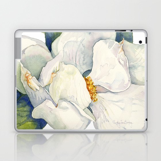 Magnolia Full Bloom Laptop & iPad Skin