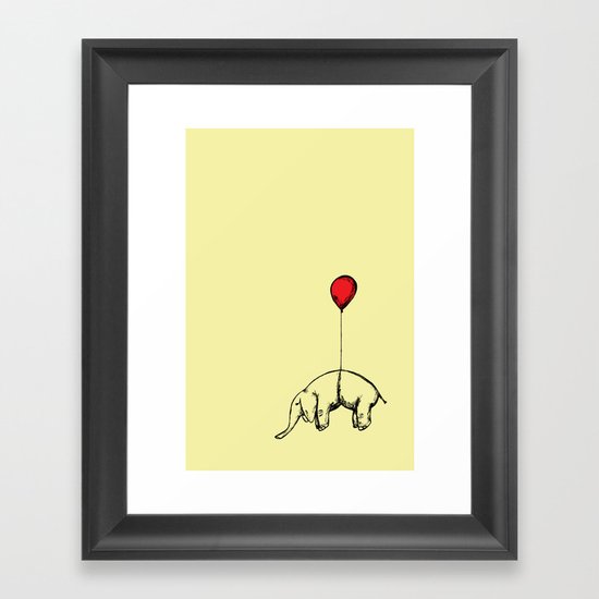 Red Elephant Framed Art Print