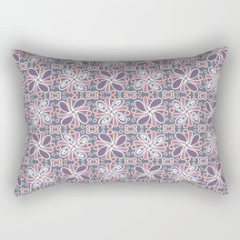 Purple Pink and Blue Flower Power Pattern Rectangular Pillow