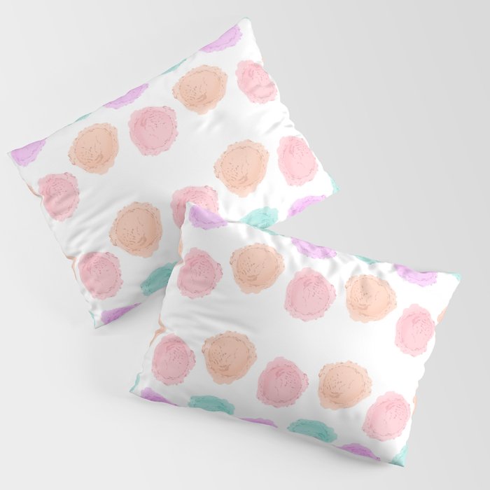 Ice Cream Sherbet Scoops Pattern Pillow Sham