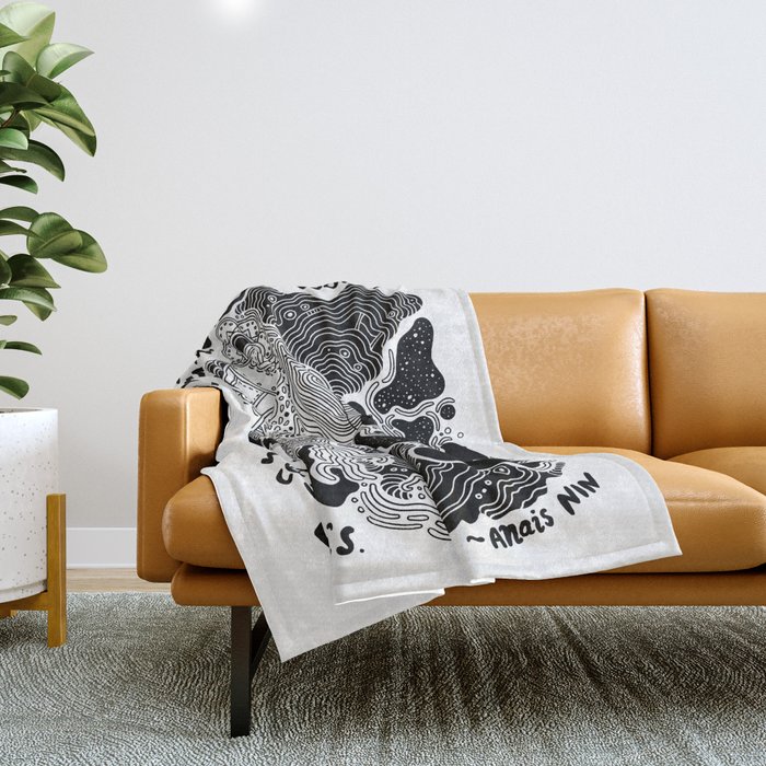 Had I Not Created My Whole World (Anais Nin) Throw Blanket