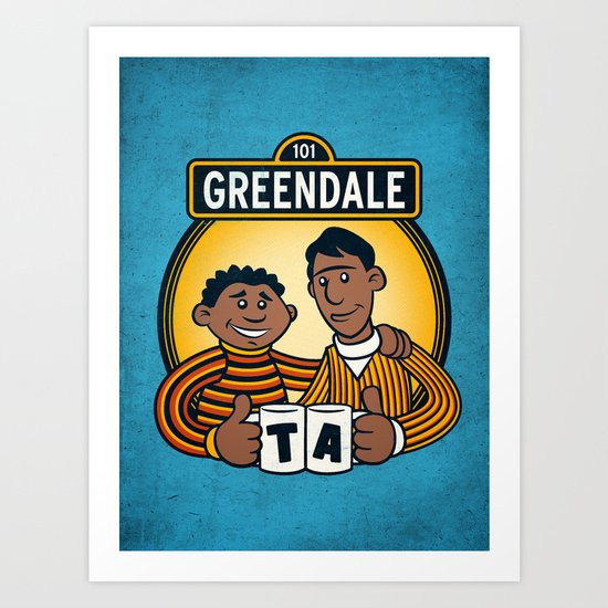 Greendale Street Art Print