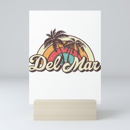 Del Mar beach city Mini Art Print