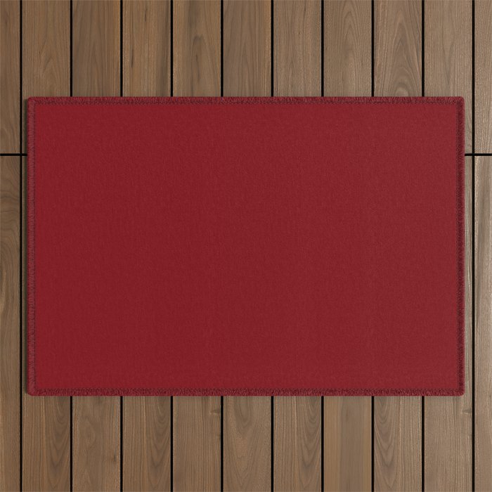 Dark Ruby Red Solid Color Parable to Jolie Paints Rouge Outdoor Rug