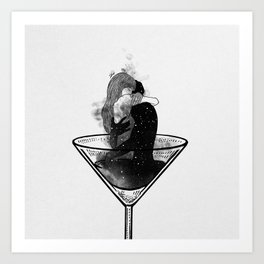 Martini night. Art Print
