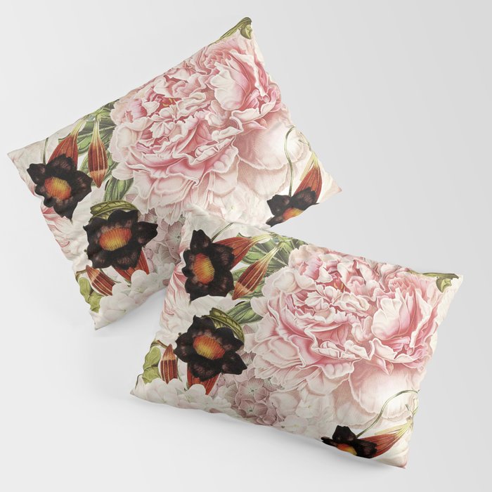 Vintage Peony and Ipomea Pattern - Smelling Dreams Pillow Sham