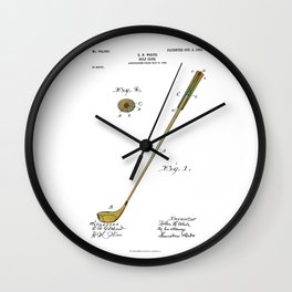 Golf Club Patent - Circa 1903 Wall Clock