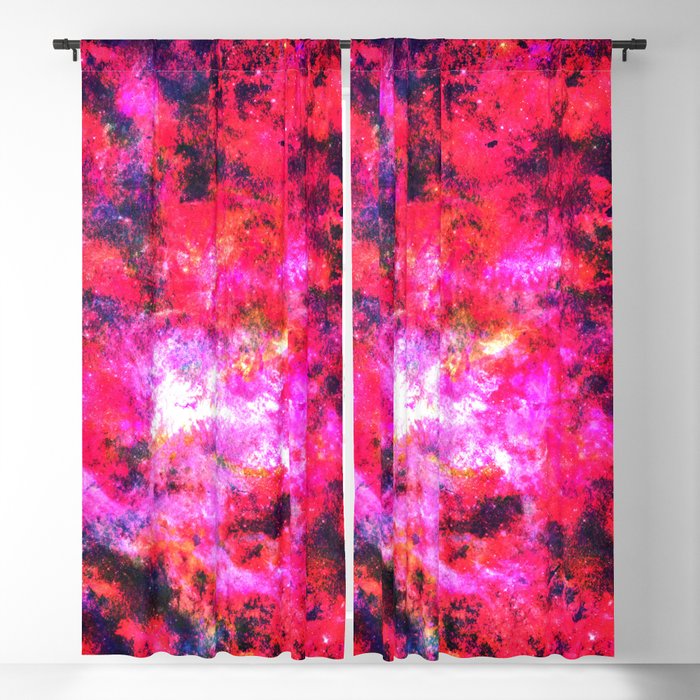 Colorful Watercolor Abstract Pink Red Background Multicolor Grunge Psychedelic Texture Tie Dye Blackout Curtain By Abstract51