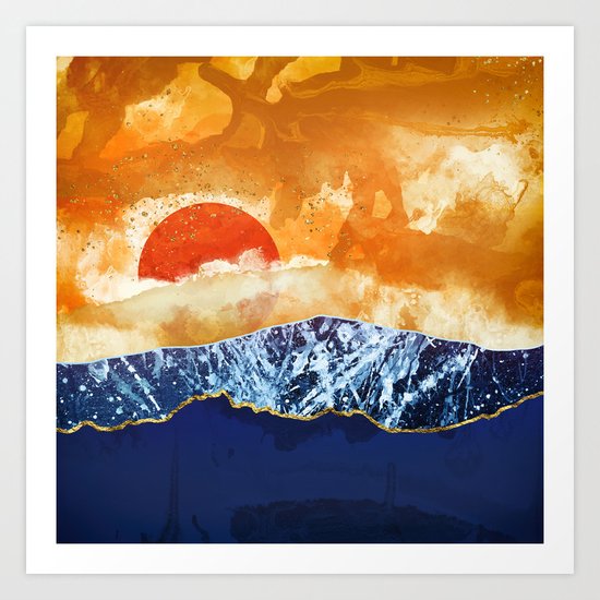 Amber Dusk Art Print