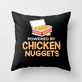 Chicken Nugget Vegan Nuggs Fries Sauce Throw Pillow