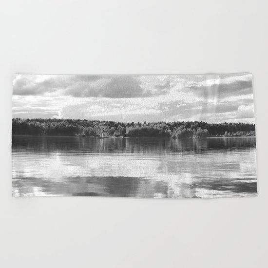Reflections On A Lake Beach Towel