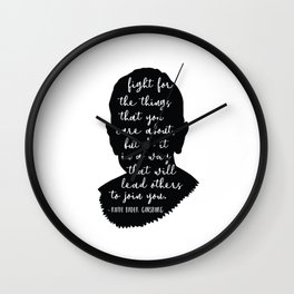Ruth Bader Ginsburg Quote Wall Clock | Political, Motivational, Ginsburg, Mothersday, Famousquotes, Graphicdesign, Whentherearenine, Supremecourt, Notorious, Quote 