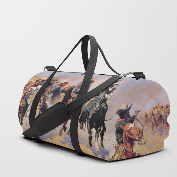 A Dash for the Timber Frederic Remington Duffle Bag