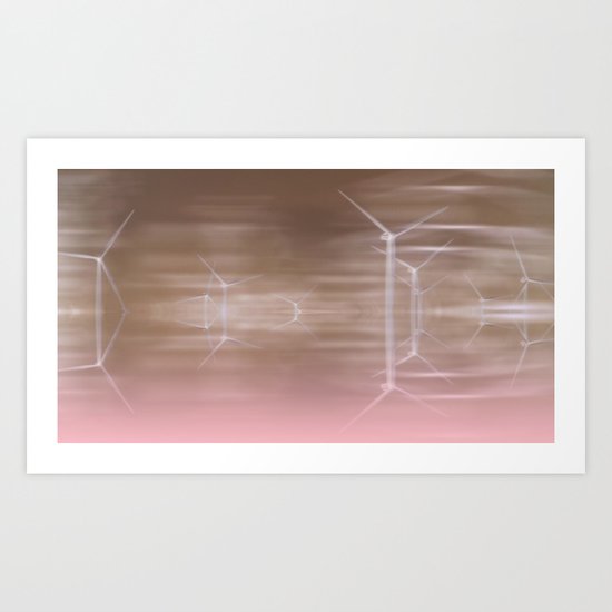 Ghostly turbines Art Print