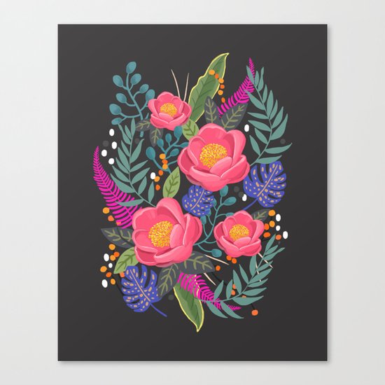 Romantic Blossom night version Canvas Print
