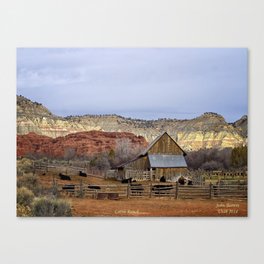 Historic Working Cattle Ranch In Utah , John D Barrett Photography Canvas Print