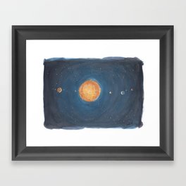 Solar System: Round and Round they Go Framed Art Print