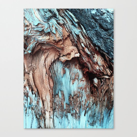 Mint Blue Wood Texture Canvas Print