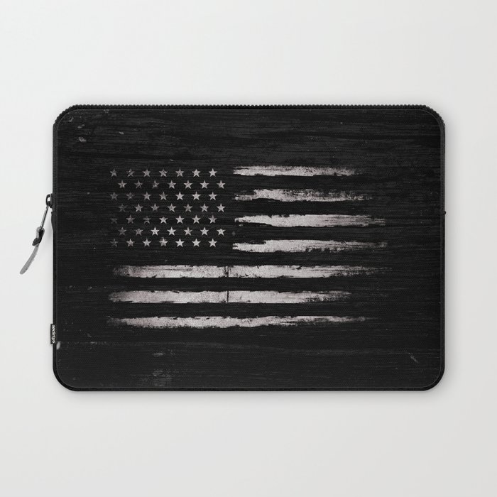 American flag White Grunge Laptop Sleeve