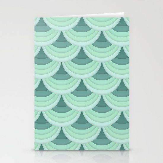 Ocean Fan Tail. Stationery Cards