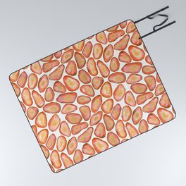 Orange Agate Slices Pattern - Watercolor Geode pattern Picnic Blanket