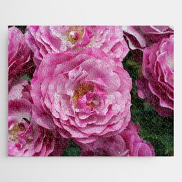 Bright Pink Roses Jigsaw Puzzle