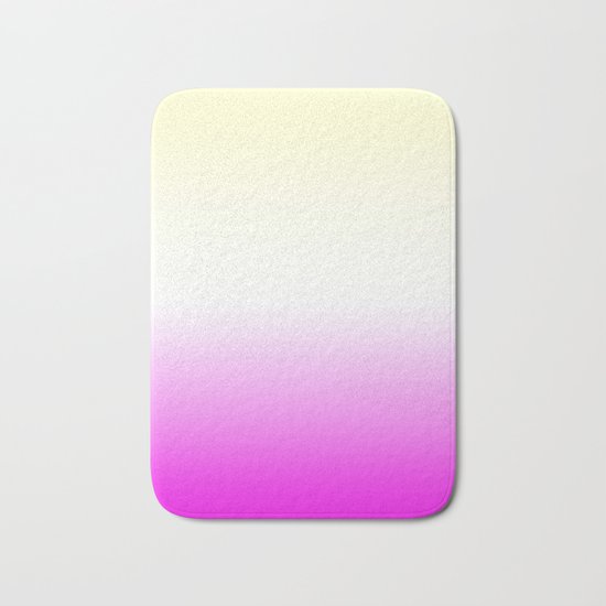 Pink White Yellow Gradient Bath Mat