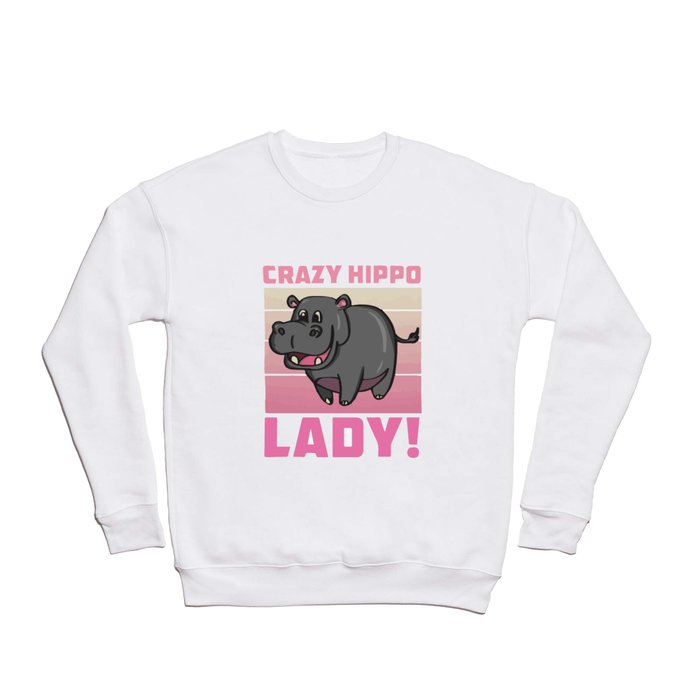 Crazy hippo, love hippo Crewneck Sweatshirt