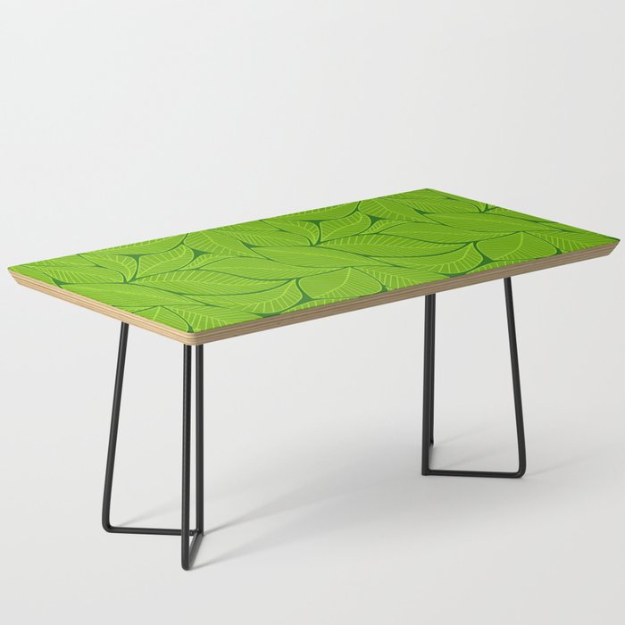 Green Leaves Background. Coffee Table