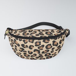 Leopard Print, Black, Brown, Rust and Tan Fanny Pack