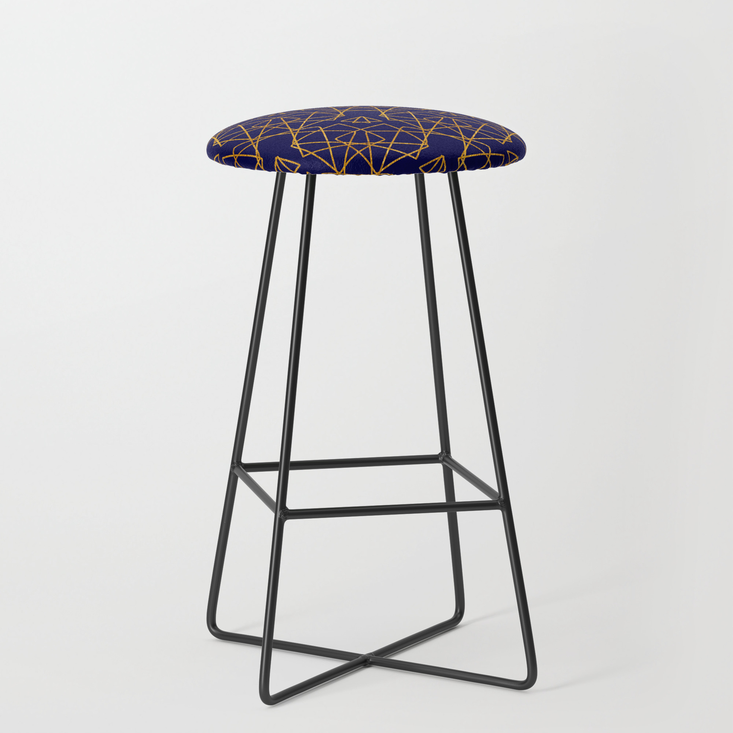 navy gold bar stools