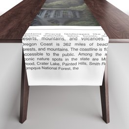 PNW Views | Forest and the Bridge | Minimalist Photography Table Runner