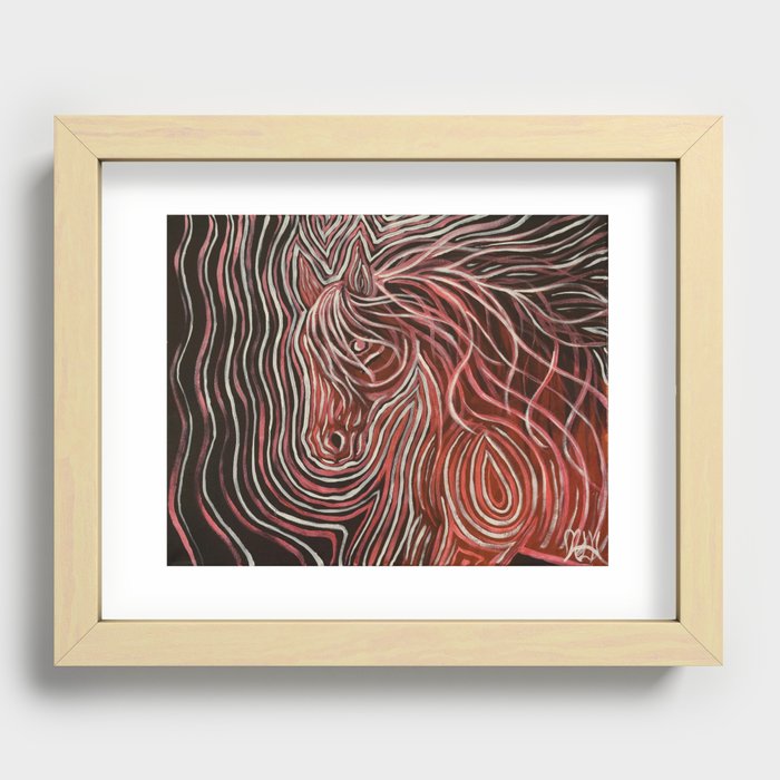 Fire Pony Recessed Framed Print