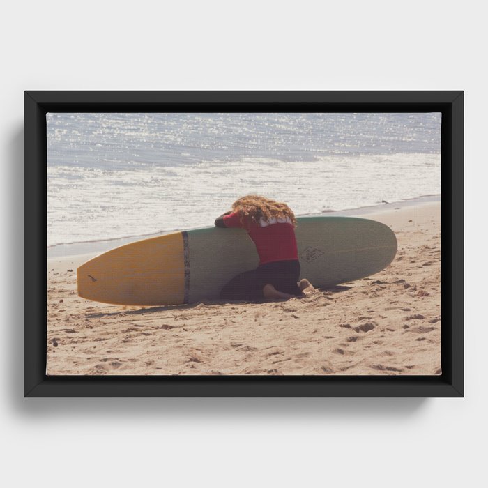Surfer's Prayer Framed Canvas
