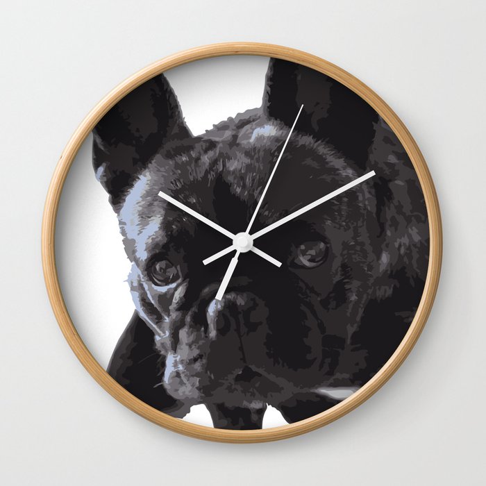 The guilty French Bulldog Wall Clock