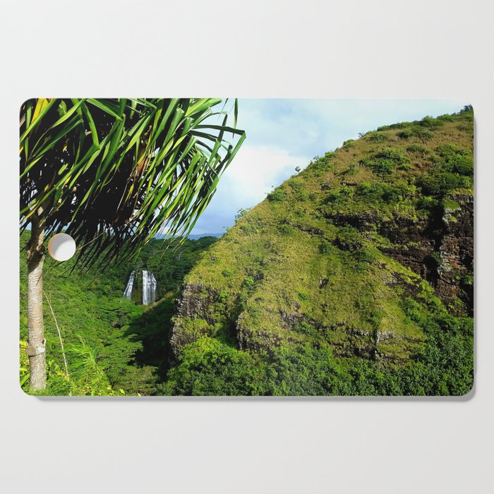 Waterfall in the Distance in Kauai Cutting Board