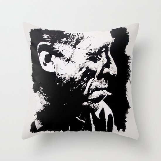 Charles BUKOWSKI - faith quote Throw Pillow