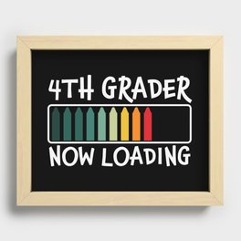 4th Grader Now Loading Funny Recessed Framed Print