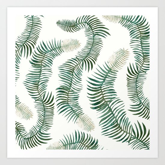 tropical leves wild Art Print
