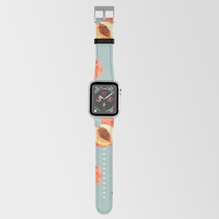 Trendy Summer Pattern with Stawberries, pears and peaches Apple Watch Band